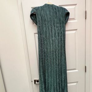 Cult Gaia plisse gown/dress in deep turquoise jewel tone, small / medium